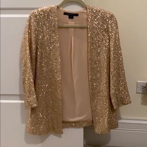 French Connection Sequin Open Front Jacket